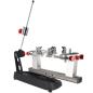 Preview: Gamma Momentum 6 stringing machine – angled rear-right view with tension arm and 6-point clamping system
